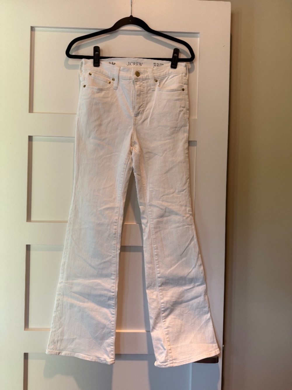 J.Crew White Bootcut Jean